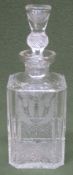 Edinburgh crystal etched thistle pattern decanter. Approx. 27cm H