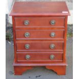 Small 20th century chest of four drawers. App. 51cm H x 42.5cm W x 30cm D