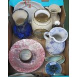 Mixed lot of sundry ceramics including Andrew Crouch studio pottery vase, Royal Wessex jug etc