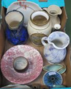 Mixed lot of sundry ceramics including Andrew Crouch studio pottery vase, Royal Wessex jug etc