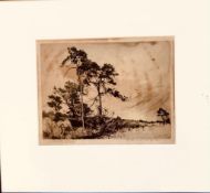 UNKNOWN- 'THE TORVELLO NEAR BRISTOL', ETCHING, SIGNED (INDISTINCT) LOWER LEFT, FRAMED AND GLAZED,