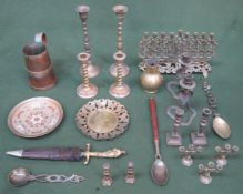 Mixed lot of various brassware