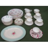 Parcel of various part tea and dinner sets Inc. Royal Standard, Richmond, Royal Worcester, etc.