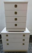 Two melamine bedroom chests.