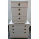 Two melamine bedroom chests.