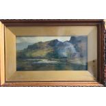 F T CARTER, OIL ON CANVASES OF RURAL SCENES, ONE NOT SIGNED, APPROXIMATELY 11 x 34cm