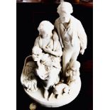 GOOD PARIAN TYPE FIGURE GROUP- 'ADORING THE CHILD', APPROXIMATELY 30cm HIGH