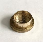 9ct GOLD 1970s WEDDING BAND, WEIGHT APPROXIMATELY 2.7g