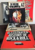 ROLLING STONES A-Z, ILLUSTRATED HISTORY OF ROCK & ROLL PLUS SIX OTHERS