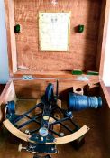 HENRY HUGHES & SONS LIMITED SEXTANT WITHIN MAHOGANY CASE
