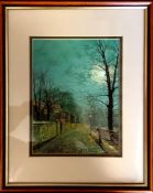 AFTER ATKINSON GRIMSHAW PHOTOGRAPHIC PRINT, APPROXIMATELY 23 x 17cm