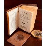 MINIATURE LEATHER BOUND BIBLE PRINTED NIMMO, HAY AND MITCHELL, LONDON AND EDINBURGH, COMPLETE WITH