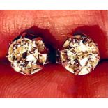 PAIR OF .75ct EACH DIAMOND STUD EARRINGS