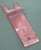 WW2 German treen boot jack, bearing impressed swastika motif. App. 41cm Length