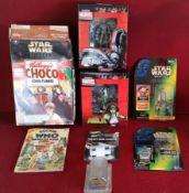 PARCEL OF COLLECTABLES INCLUDING HOT WHEELS DIECAST JAMES BOND CAR, STAR WARS FIGURES, EMPTY STAR