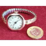 9ct GOLD ROLCO WRISTWATCH