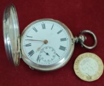 HALLMARKED SILVER POCKET WATCH BY GUSTAV MAYER, BIRMINGHAM ASSAY DATED 1884