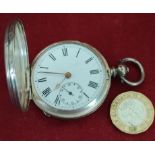 HALLMARKED SILVER POCKET WATCH BY GUSTAV MAYER, BIRMINGHAM ASSAY DATED 1884