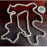 9ct GOLD ROPE CHAIN AND NECKLACE AND BRACELET TO ACCORD, NECKLACE APPROXIMATELY 26cm LONG IN