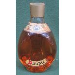 Unopened vintage small bottle of Dimple whisky. Approx. 17.5cm H