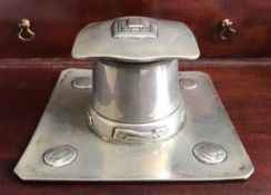 ARCHIBALD KNOX DESIGNED TUDRIC PEWTER INK AND PEN STAND
