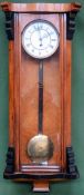 Late 19th/Early 20th century walnut cased Vienna wall clock with circular enamelled dial. Approx.