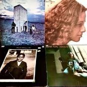 FOUR LP VINYL RECORDS- WHO' NEXT, CAROLE KING RHYMES & REASONS AND ALSO TAPESTRY, PLUS CHUCK BERRY