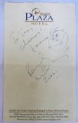 2001 Paul McCartney signed headed paper from Crown Plaza hotel, Orlando