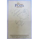 2001 Paul McCartney signed headed paper from Crown Plaza hotel, Orlando