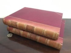 'HUTCHINSON'S POPULAR BOTANY', KNIGHT & STEP, TWO VOLUMES, QUARTER MOROCCAN LEATHER