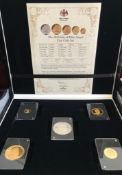 2018 ISLE OF MAN FIVE COIN ANGEL SET, LONDON MINT OFFICE, 1oz, 1/2oz, 1/4oz, 1/10oz AND 1oz SILVER