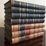 WILSON 'NOCTES AMBROSIANAE', THREE VOLUMES, QUARTER LEATHER BOARDS, 1864, BLACKWOOD & SONS, PLUS