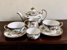 T GOODE & CO LTD SEVEN PIECES OF PRETTY CHINA INCLUDING TEA POT, ETC.