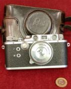 LEATHER CASED REID CAMERA NoP1793, WITH TAYLOR-HOBSON LENS