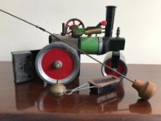 MODEL MAMOD, BIRMINGHAM ENGLAND, LIVE STEAM ROLLER WITH STEERING ROD, ETC, AS PHOTO