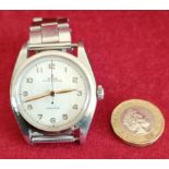 CASED STAINLESS STEEL ROLEX OYSTER PERPETUAL PRECISION WRISTWATCH