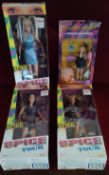 THREE SPICE GIRLS TOUR DOLLS- EMMA, MEL B AND VICTORIA, ALSO BOXED BRITNEY SPEARS BABY ONE MORE TIME