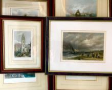 COLLECTION OF SIX PRINTS DEPICTING OLD LIVERPOOL, FRAMED AND GLAZED