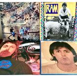 FOUR LP RECORDS- WINGS WILD LIFE, RAM, MCCARTNEY II AND RED ROSE SPEEDWAY