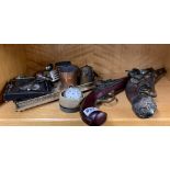 Two vintage replica guns and a quantity of other small interesting items.