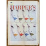 Two vintage advertising posters for Harpers Bazaar and the Scottish Victory harvest at the end of