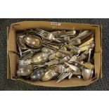 A box of silver plated cutlery.