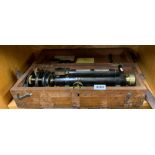 A cased early WS Stanley surveyors level.