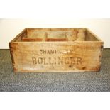 A vintage Bonliger champagne box, 54 x 41 x 19cm.