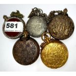 Five mixed reproduction pocket watches.