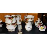 A group of Royal Albert Old Country Roses items.
