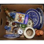 A box of good mixed china and other items.