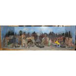 A WWII diorama, 68 x 33 x 23cm.