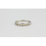 An 18ct white gold diamond set ring, approx. 0.33ct (M.5).