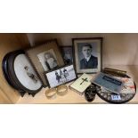 A quantity of framed photographs and other interesting items, including three FWW books of